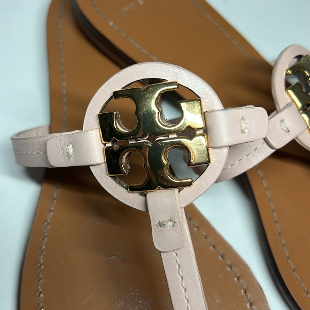 Tory Burch Miller Leather Sandals (Seashell Pink) Women’s Size 9.5 M - Picture 3 of 16